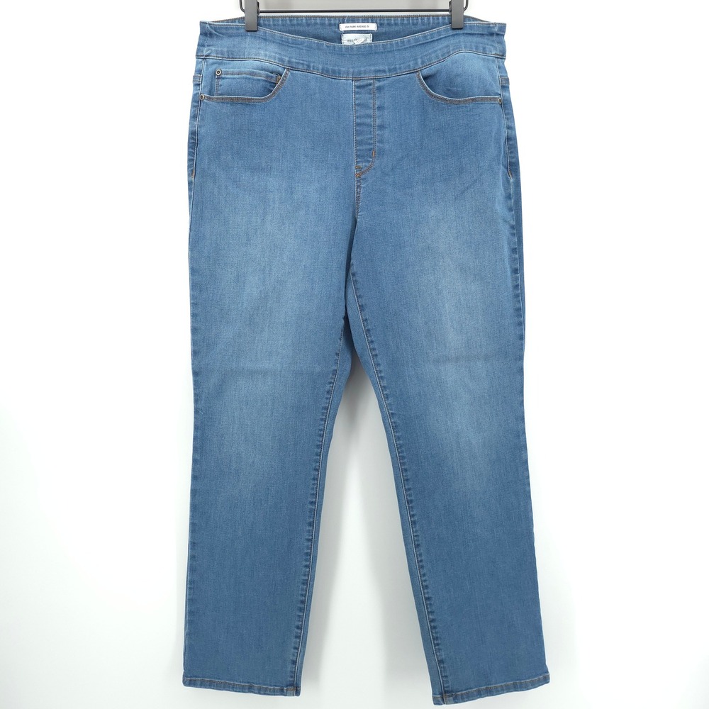 Westbound Womens Jeans Park Avenue Fit 14S Blue Pull On Stretch Denim